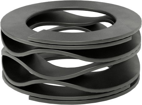 İstiflenmiş Dalgalı Disk Yay, Düz Uçlar, 0,281" Mil Çapı için, 0,011" Kalınlık, 0,082 inç Yükseklik