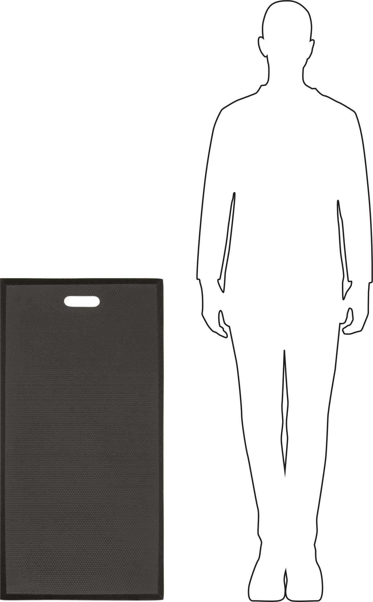 Dizlik, 1/2" Kalınlık, 36" Uzunluk, 18" Genişlik