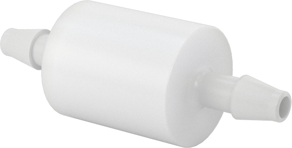 Dikenli Bağlantı Parçalı Polipropilen Plastik Çek Valf, 1/8“ Giriş Borusu İç Çapı x 1/8” Çıkış Borusu İç Çapı
