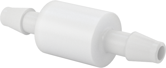Dikenli Bağlantı Parçalı Polipropilen Plastik Çek Valf, 3/16“ Giriş Borusu İç Çapı x 3/16” Çıkış Borusu İç Çapı