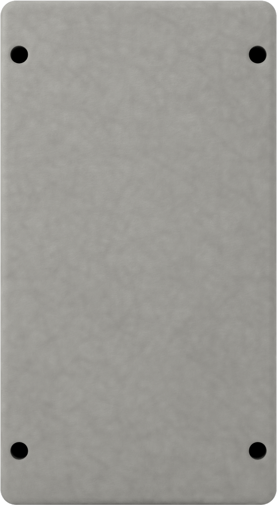 Su Geçirmez Düğmeli Muhafaza, 22 mm, Fiberglas Takviyeli Polyester, 2 Holes