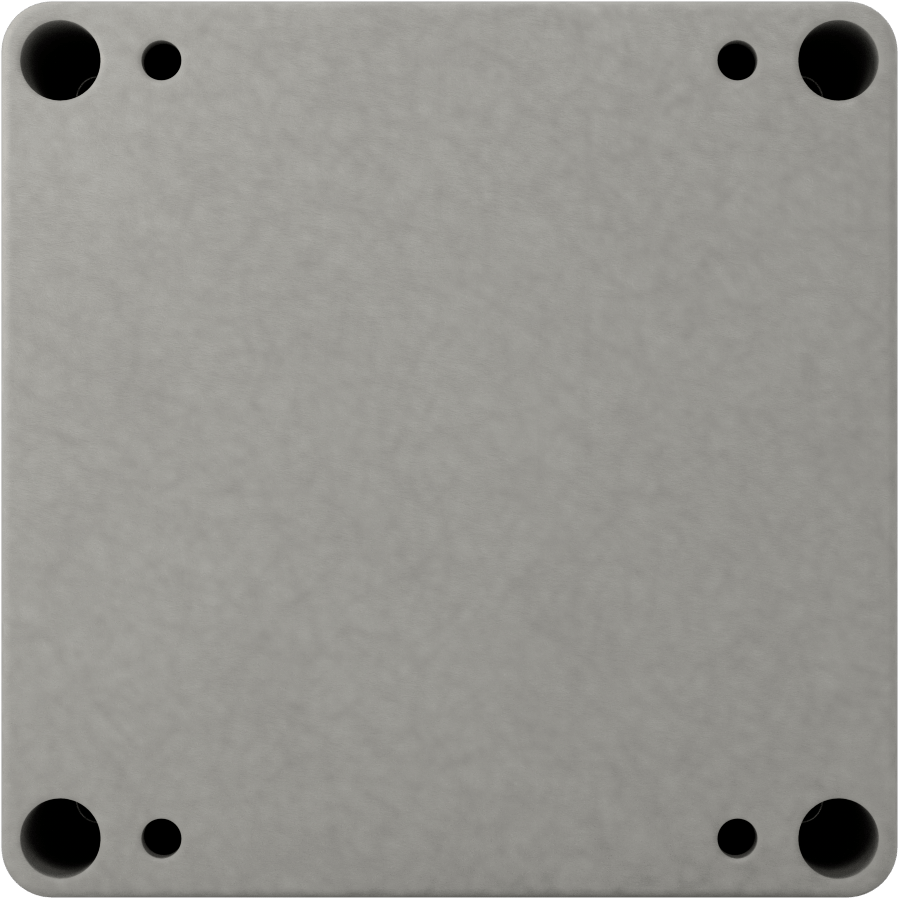 Su Geçirmez Düğmeli Muhafaza, 30 mm Düğme için, Polikarbonat, 1 Delik, 2-3/8" Derinlik, Gri