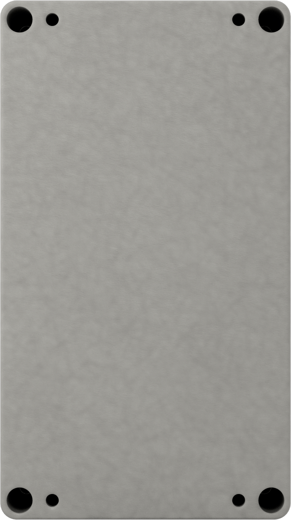 Su Geçirmez Düğmeli Muhafaza, 30 mm için, Polikarbonat, 2-Hole, 3,5" Genişlik, 2-3/8" Derinlik, Gri