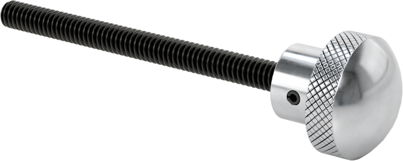 Alüminyum Tırtıllı Avuç İçi Tutma Düğmesi, 1/4"-20 Diş Boyutu, 3 inç Uzunluğunda Saplama
