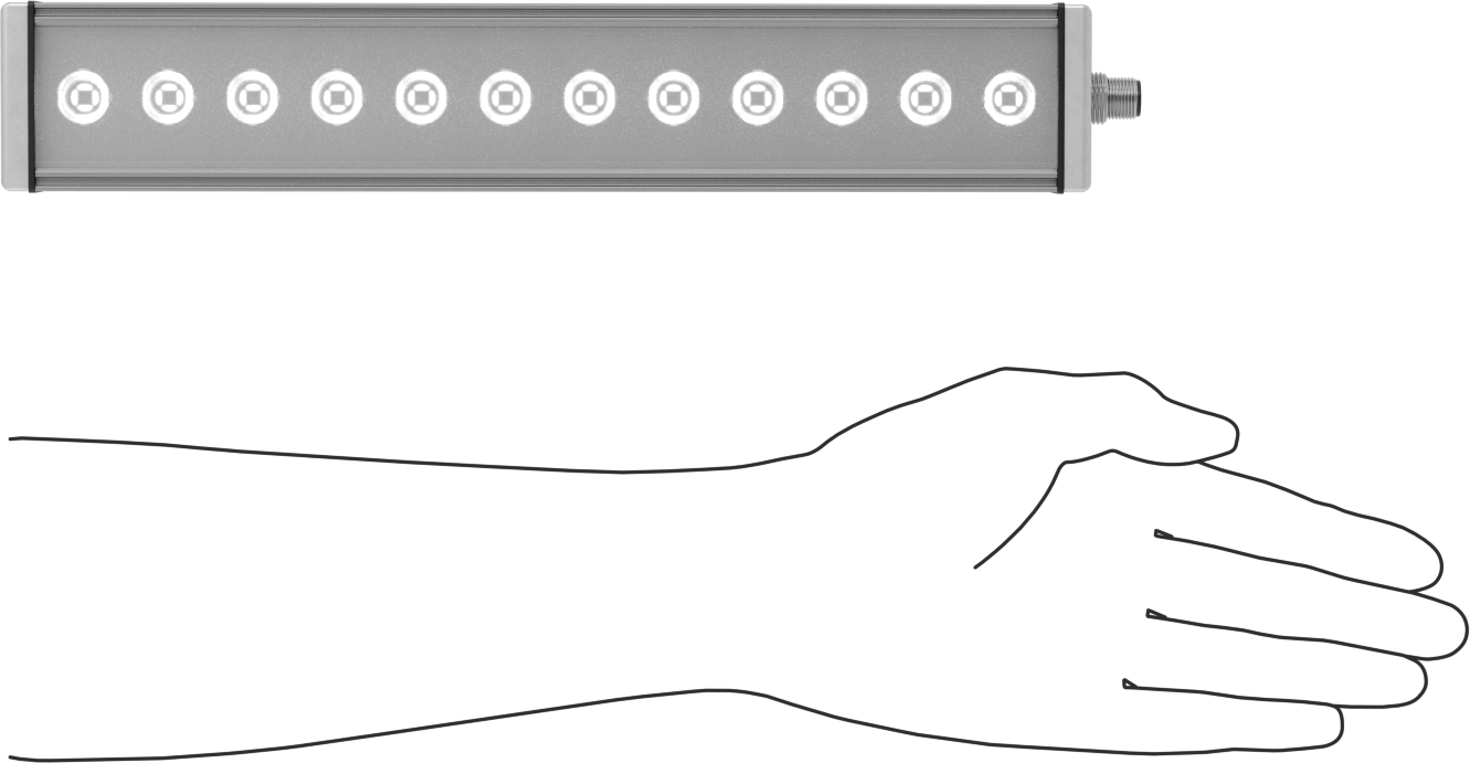 Makine Görüş Çubuk Işığı, Beyaz LED, 12-3/4" Toplam Uzunluk