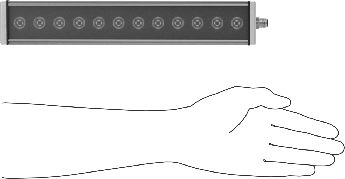 Makine Görüş Çubuk Işığı, Kızılötesi LED, 12-3/4" Toplam Uzunluk