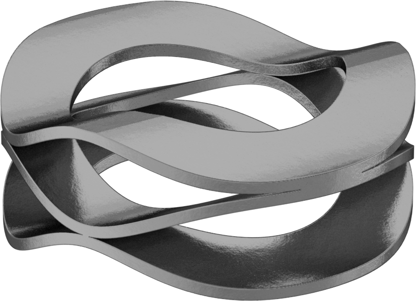İstiflenmiş Dalgalı Disk Yay, Standart, 1/4" Mil Çapı için, 0,011" Kalınlık, 0,081" Yükseklik