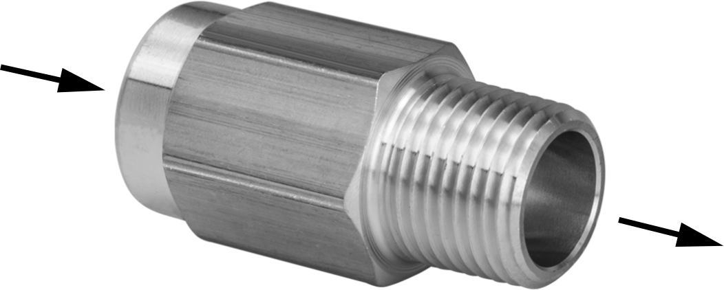 Female Inlet × Male Outlet