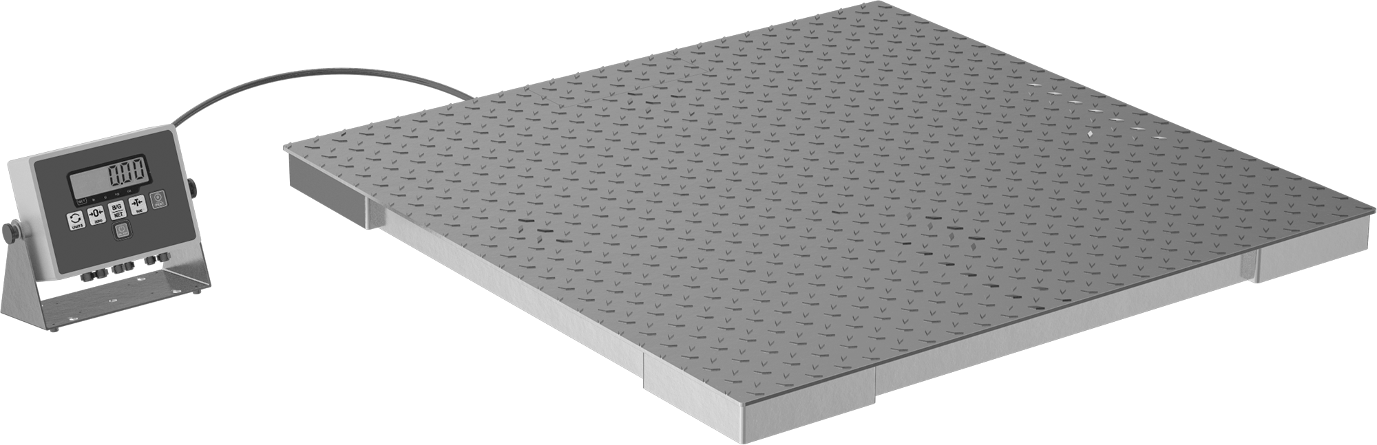 Yıkanabilir Ticari Kullanım Onaylı Zemin Terazisi, Uzaktan Ekranlı, 5000 lbs. Kapasite, 48“ x 48” Platform