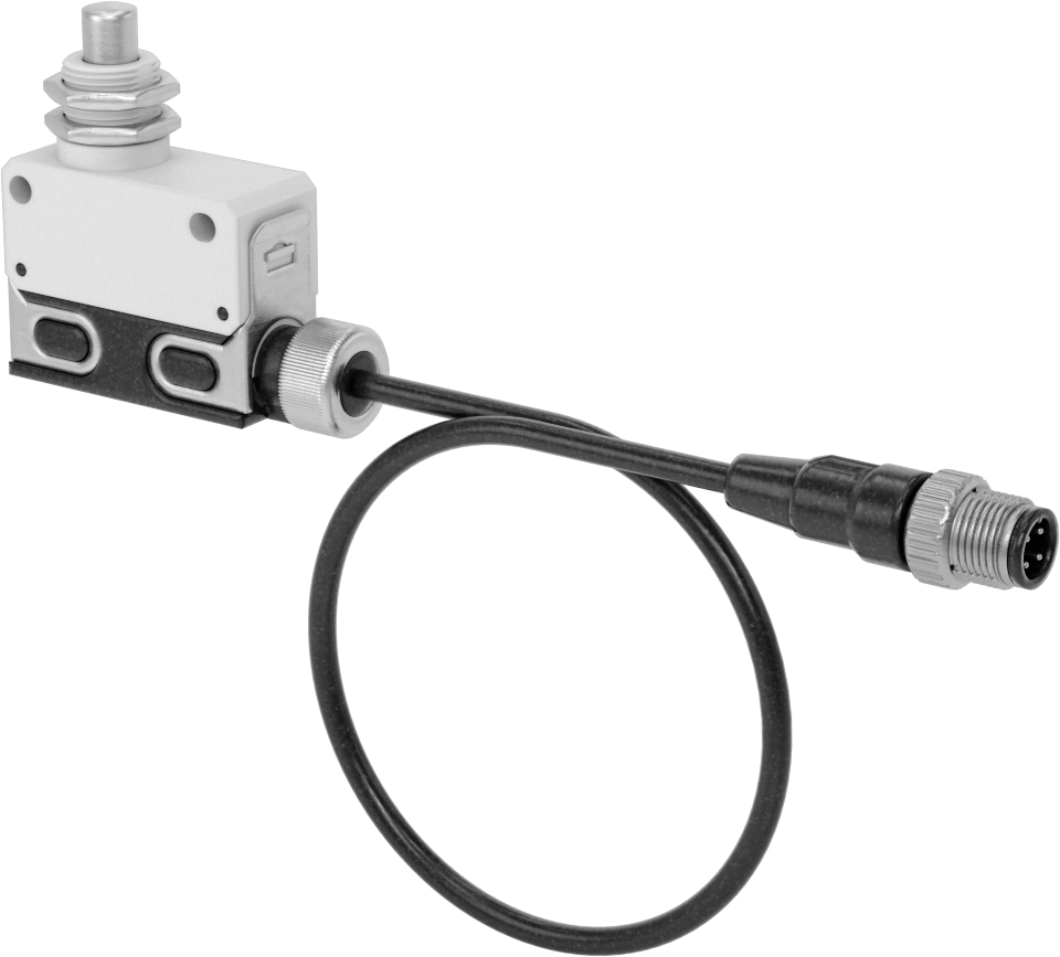 Kapalı Anlık Anahtar, Islak Ortam, M12 Tapa ile, Piston, 1A @ 30V DC
