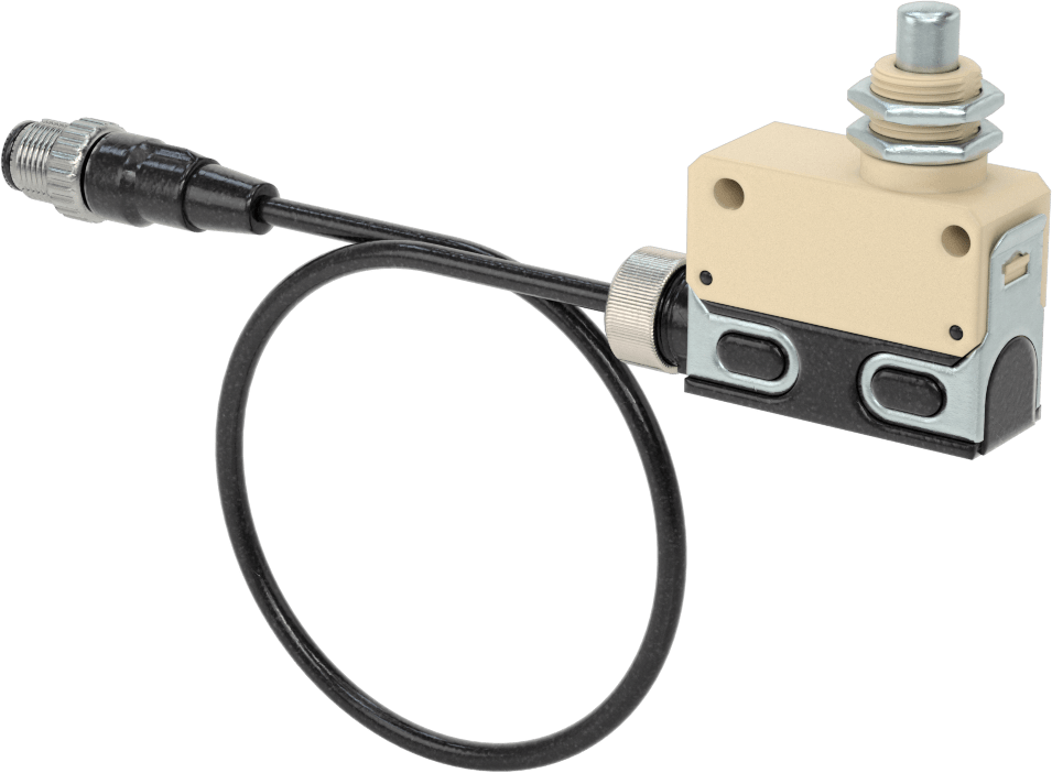 Kapalı Anlık Anahtar, Islak Ortam, M12 Tapa ile, Piston, 0.1A @30V DC