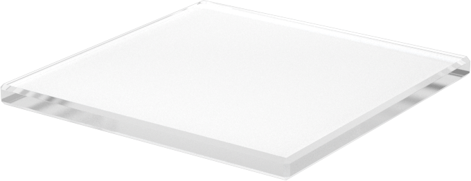 Ultra Yüksek Sıcaklık Kuvars Cam Levha, 1/16" Kalınlık, 1" Genişlik, 1" Uzunluk