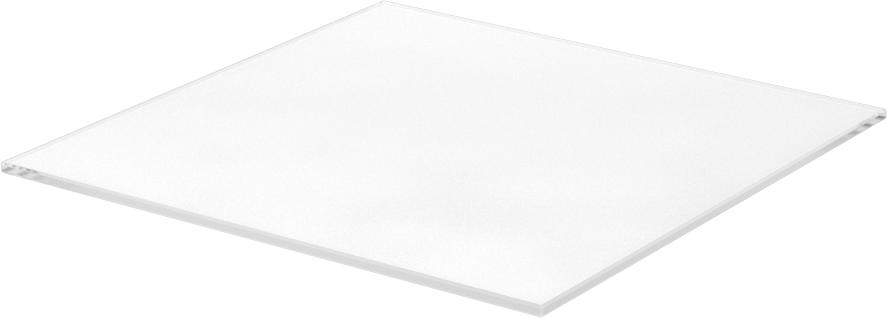 Ultra Yüksek Sıcaklık Kuvars Cam Levha, 1/16" Kalınlık, 3-1/2" Genişlik, 3-1/2" Uzunluk
