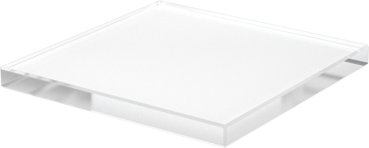 Ultra Yüksek Sıcaklık Kuvars Cam Levha, 1/8" Kalınlık, 1-1/2" Genişlik, 1-1/2" Uzunluk