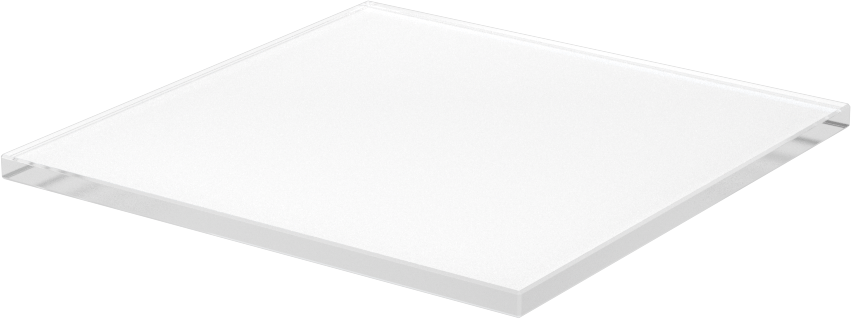 Ultra Yüksek Sıcaklık Kuvars Cam Levha, 1/8" Kalınlık, 3" Genişlik, 3" Uzunluk