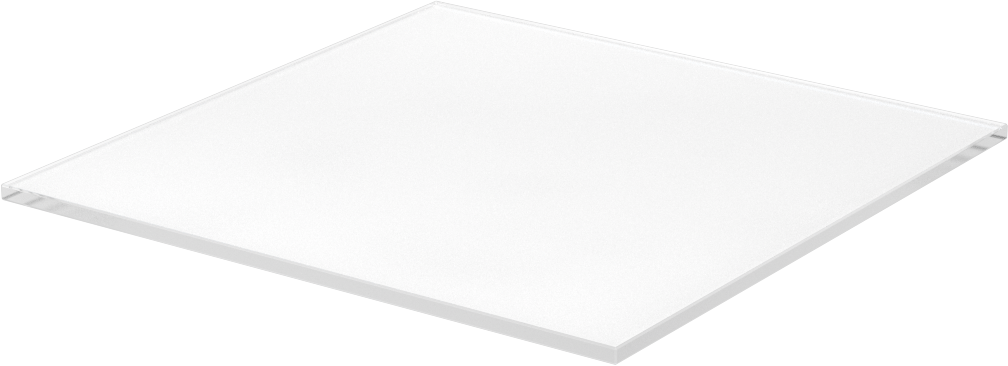 Ultra Yüksek Sıcaklık Kuvars Cam Levha, 1/8" Kalınlık, 5-1/2" Genişlik, 5-1/2" Uzunluk