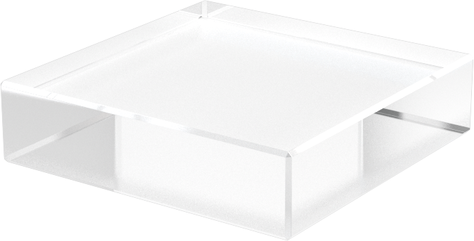 Ultra Yüksek Sıcaklık Kuvars Cam Levha, 1/4" Kalınlık, 1" Genişlik, 1" Uzunluk