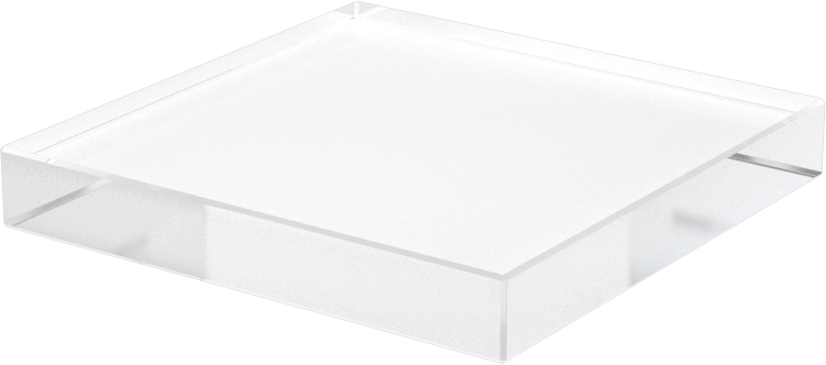 Ultra Yüksek Sıcaklık Kuvars Cam Levha, 1/4" Kalınlık, 1-3/4" Genişlik, 1-3/4" Uzunluk
