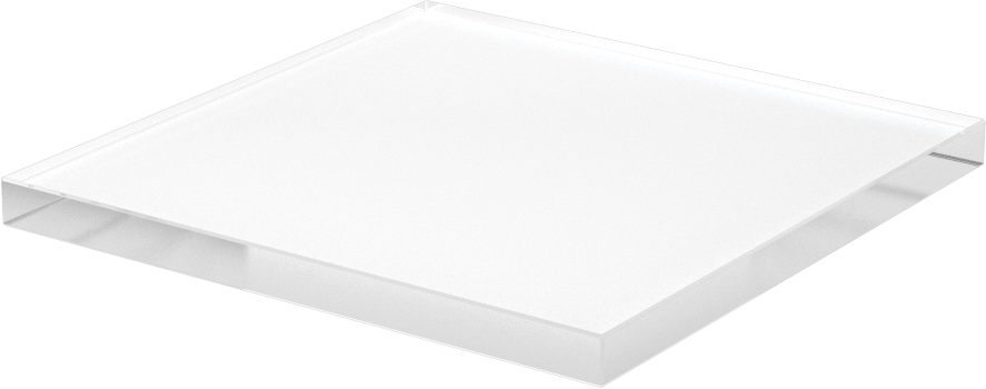 Ultra Yüksek Sıcaklık Kuvars Cam Levha, 1/4" Kalınlık, 3-1/2" Genişlik, 3-1/2" Uzunluk