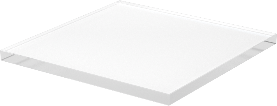 Ultra Yüksek Sıcaklık Kuvars Cam Levha, 1/4" Kalınlık, 4-1/2" Genişlik, 4-1/2" Uzunluk