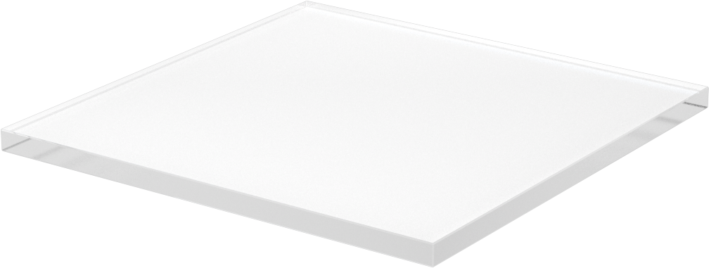 Ultra Yüksek Sıcaklık Kuvars Cam Levha, 1/4" Kalınlık, 5-1/2" Genişlik, 5-1/2" Uzunluk