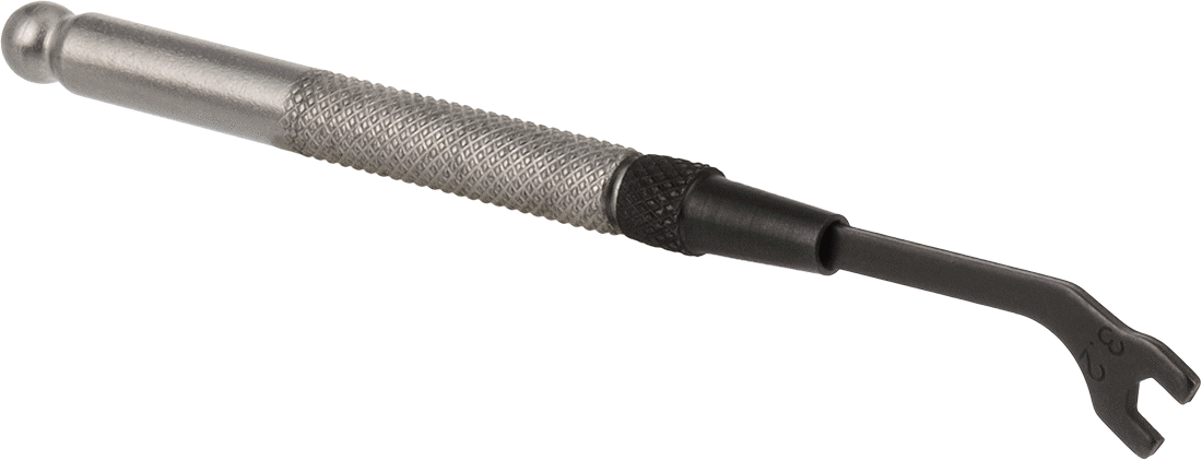 Minyatür Açık Uçlu Anahtar, 3,2 mm Boyut, 4-1/8" Toplam Uzunluk