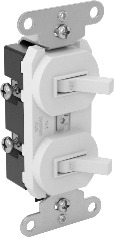 Kombinasyonlu Toggle Işık Anahtarı, 15A @ 120V AC/277V AC
