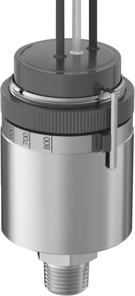 Kompakt Basınç Şalteri, Tel Uçları, 1/8 NPT, 100-800 PSI Ayar Noktası
