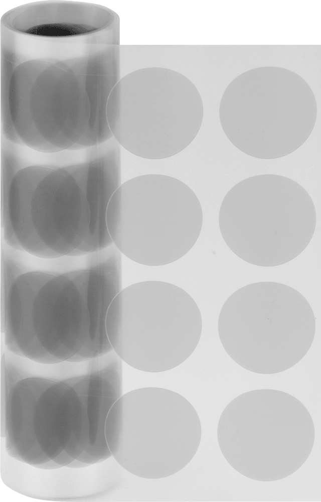 Düşük Sürtünmeli Bant Şekilleri, Teflon® PTFE ile Üretilmiştir, 3/4" Çapında Disk