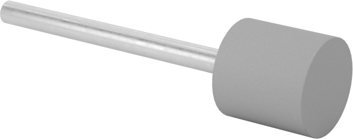 Çelik İçin Dağınık Olmayan Poliüretan Parlatma Bobi, Düz Uçlu Silindir, 1/2“ Çap x 1/2” Uzunluk Başlık