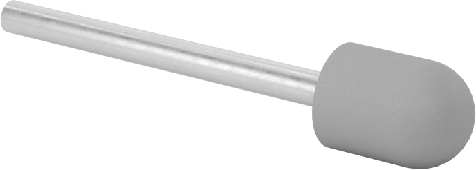 Çelik İçin Dağınık Olmayan Poliüretan Parlatma Bobi, Yuvarlak Uçlu Silindir, 3/8“ Çap x 1/2” Uzunlukta Baş