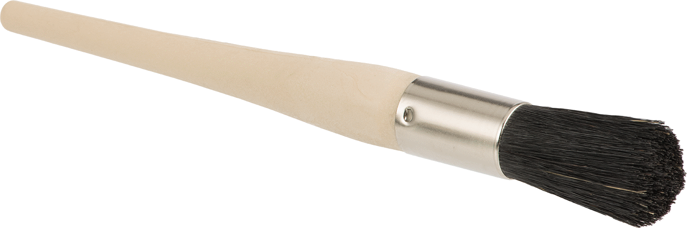 Solvent Bazlı Boya ve Kaplamalar için Yuvarlak Fırça, 2-1/4“ Uzunluk x 7/8” Çapında Kıllar, 10-1/4" Toplam Uzunluk