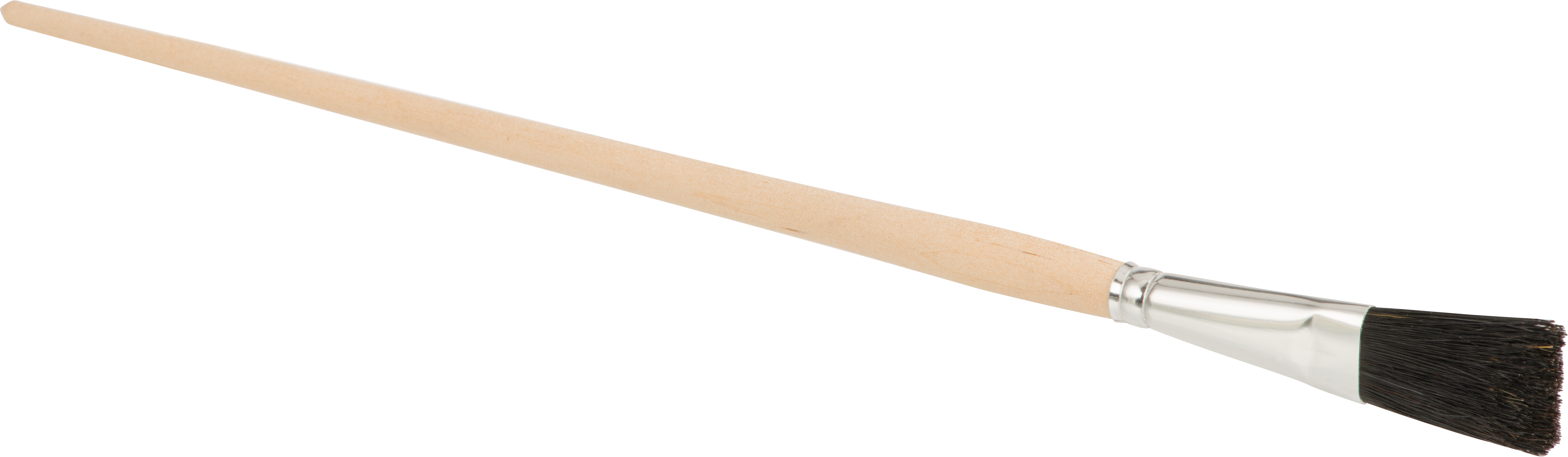 Ahşap Saplı Düz Rötuş Fırçası, Solvent Bazlı Boya ve Kaplamalar için, 3/4" Genişlikte Kıllar
