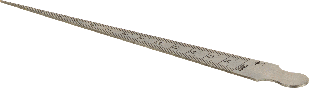 Konik Genişlikli Kalınlık Ölçer, Paslanmaz Çelik, 0,8 mm ila 15 mm Genişlik Ölçüm Aralığı