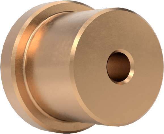 Yüksek Mukavemetli 932 Bronz Flanşlı Kovanlı Rulman, 1/16“ Mil Çapı ve 1/4” Gövde İç Çapı için, 1/4" Uzunluk