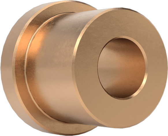 Yüksek Mukavemetli 932 Bronz Flanşlı Kovanlı Rulman, 1/8“ Mil Çapı ve 1/4” Muhafaza İç Çapı için, 1/4" Uzunluk