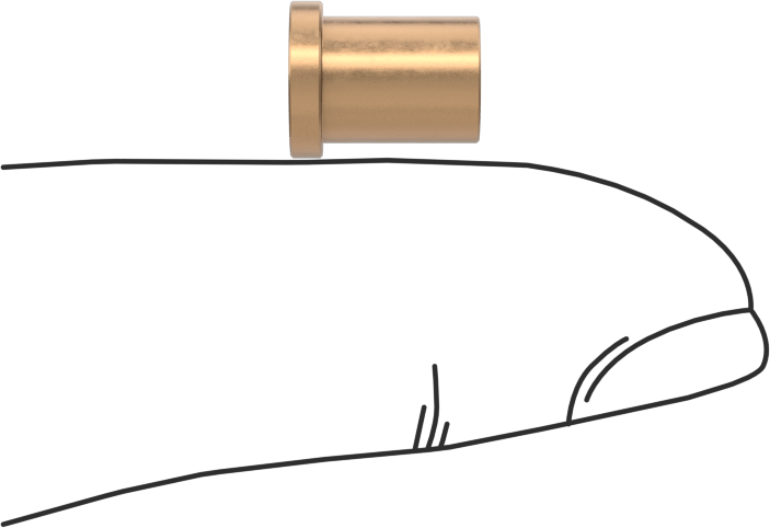 Yüksek Mukavemetli 932 Bronz Flanşlı Kovanlı Rulman, 1/8“ Mil Çapı ve 1/4” Muhafaza İç Çapı için, 3/8" Uzunluk