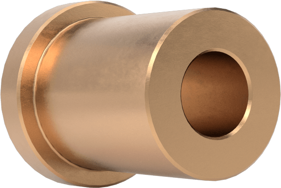 Yüksek Mukavemetli 932 Bronz Flanşlı Kovanlı Rulman, 1/8“ Mil Çapı ve 1/4” Muhafaza İç Çapı için, 3/8" Uzunluk