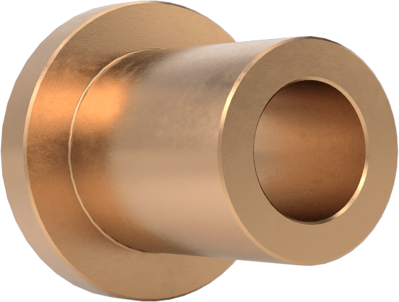 Yüksek Mukavemetli 932 Bronz Flanşlı Kovanlı Rulman, 5/32“ Mil Çapı ve 1/4” Muhafaza İç Çapı için, 3/8" Uzunluk