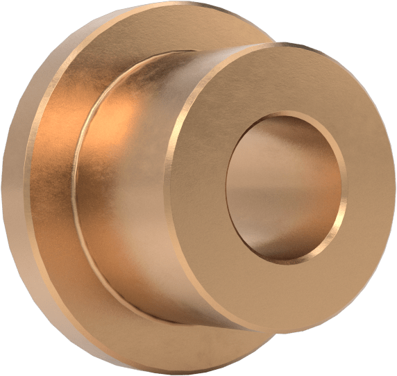Yüksek Mukavemetli 932 Bronz Flanşlı Kovanlı Rulman, 5/32“ Mil Çapı ve 5/16” Yuva İç Çapı için, 1/4" Uzunluk