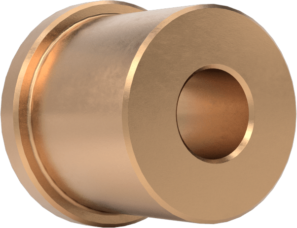 Yüksek Mukavemetli 932 Bronz Flanşlı Kovanlı Rulman, 5/32“ Mil Çapı ve 3/8” Muhafaza İç Çapı için, 3/8" Uzunluk