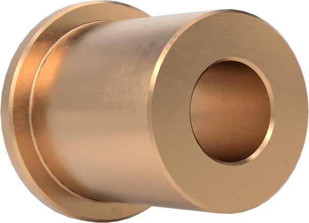 Yüksek Mukavemetli 932 Bronz Flanşlı Kovanlı Rulman, 1/4“ Mil Çapı ve 1/2” Gövde İç Çapı için, 5/8" Uzunluk