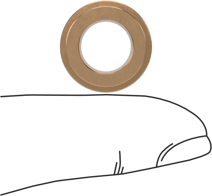 Yüksek Mukavemetli 932 Bronz Flanşlı Kovanlı Rulman, 3/8“ Mil Çapı ve 9/16” Gövde İç Çapı için, 1/2" Uzunluk