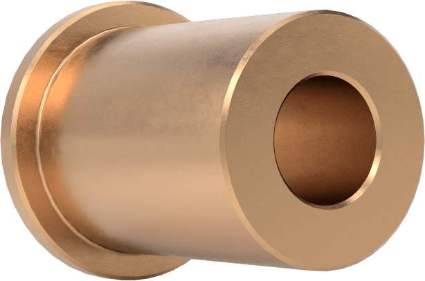 Yüksek Mukavemetli 932 Bronz Flanşlı Kovanlı Rulman, 1/4“ Mil Çapı ve 1/2” Gövde İç Çapı için, 3/4" Uzunluk
