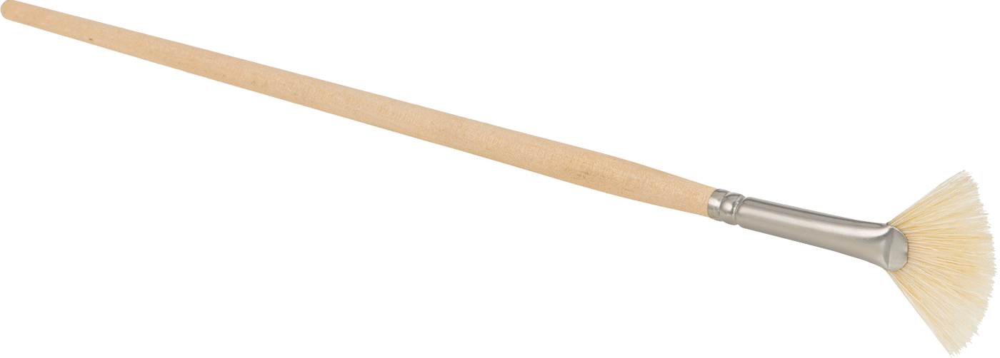 Solvent Bazlı Boya ve Kaplama için Rötuş Fırçası, Ahşap Sap, 7/8" Genişlikte Fan Kılları