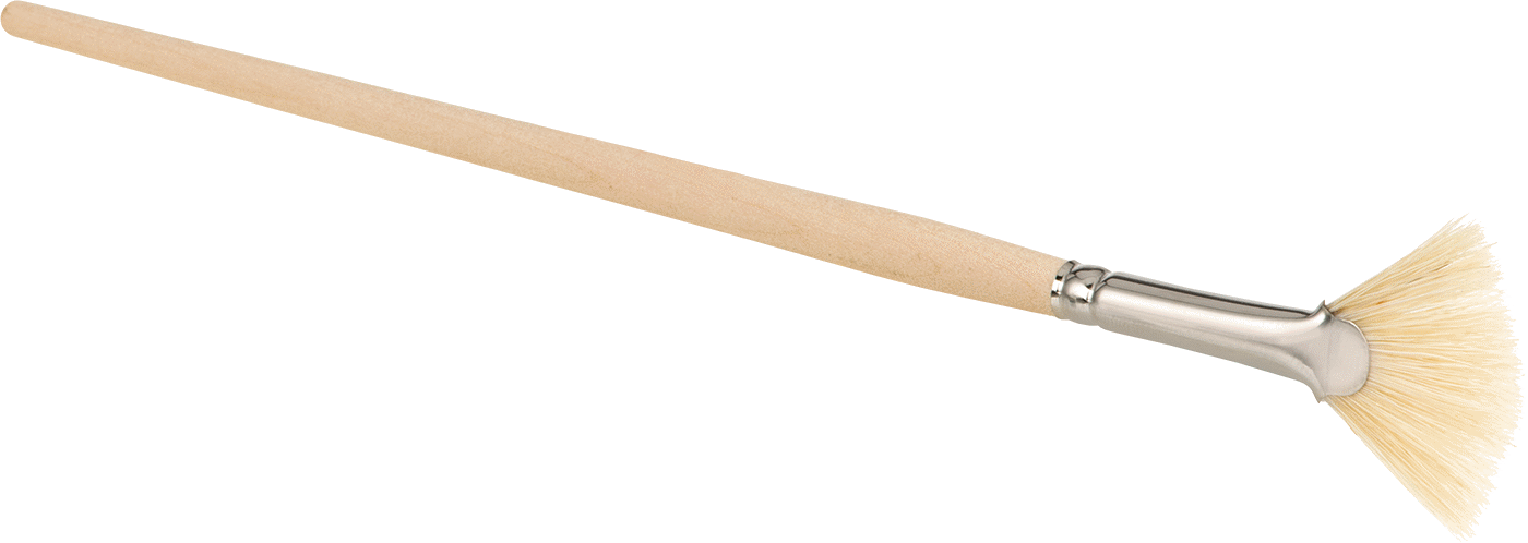 Solvent Bazlı Boya ve Kaplama için Rötuş Fırçası, Ahşap Sap, 1" Genişlikte Fan Kılları