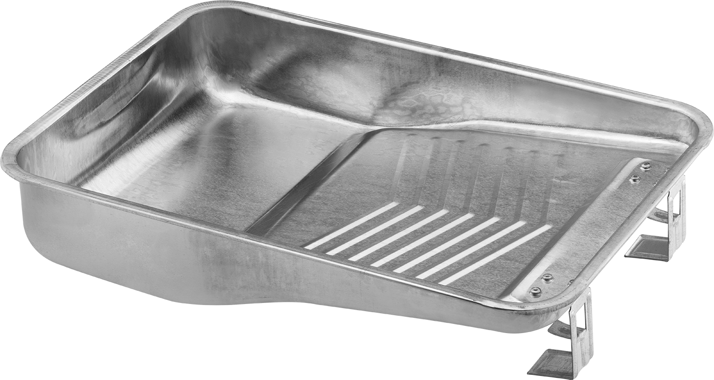 Boya Tepsisi, Metal, 9" Uzunlukta Silindir Kapağı, 1 Quart Kapasite