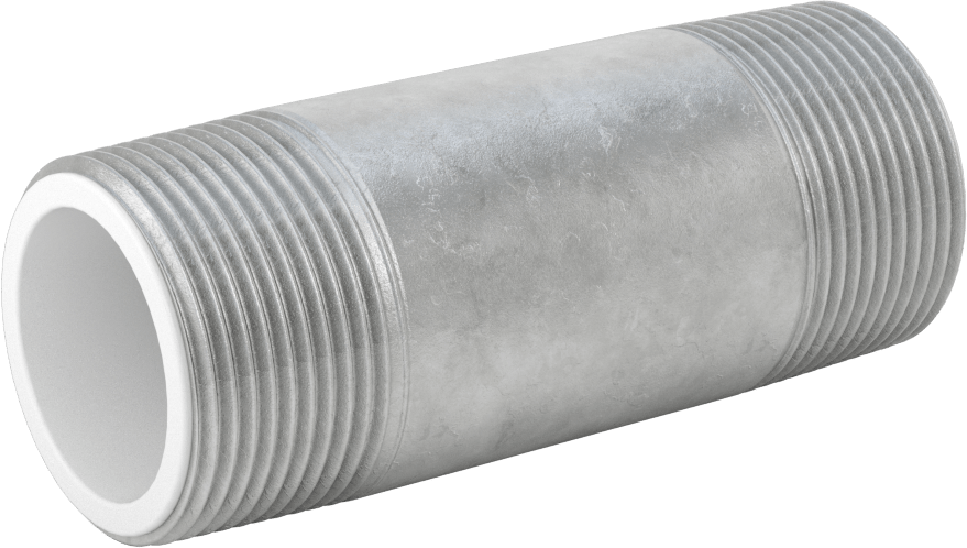 Standart Cidarlı Galvanizli Çelik Boru Nipeli, Farklı Metalleri Birleştirme için, 1-1/4 NPT