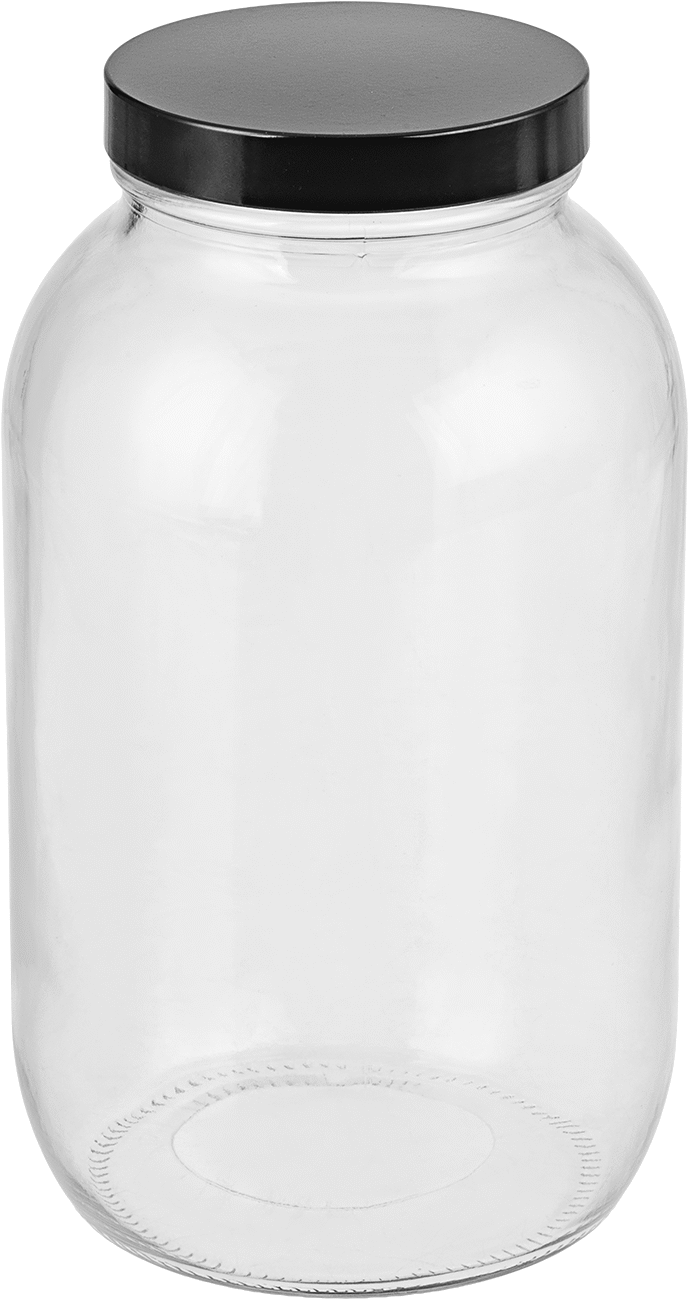Şeffaf Cam Kavanoz, Kaplamalı Kağıt Conta ile, 64 FL oz/1900 ml Kapasite