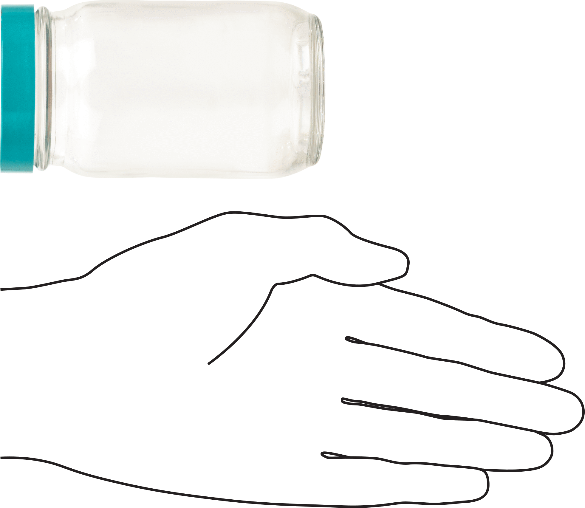 Şeffaf Cam Kavanoz, PTFE Plastik Conta ile, 8 FL oz/235 ml Kapasite